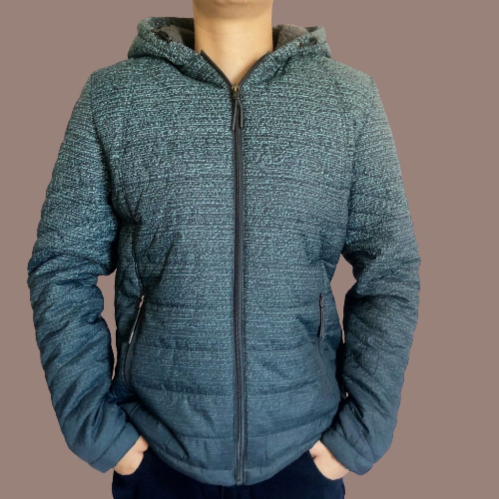 Stoic Ombre Space Dye Sherpa Lined Puffer Coat